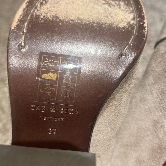 Rag & Bone Margot Heeled Bootie in Stone Waxy Suede in Size 39 - Picture 7 of 12